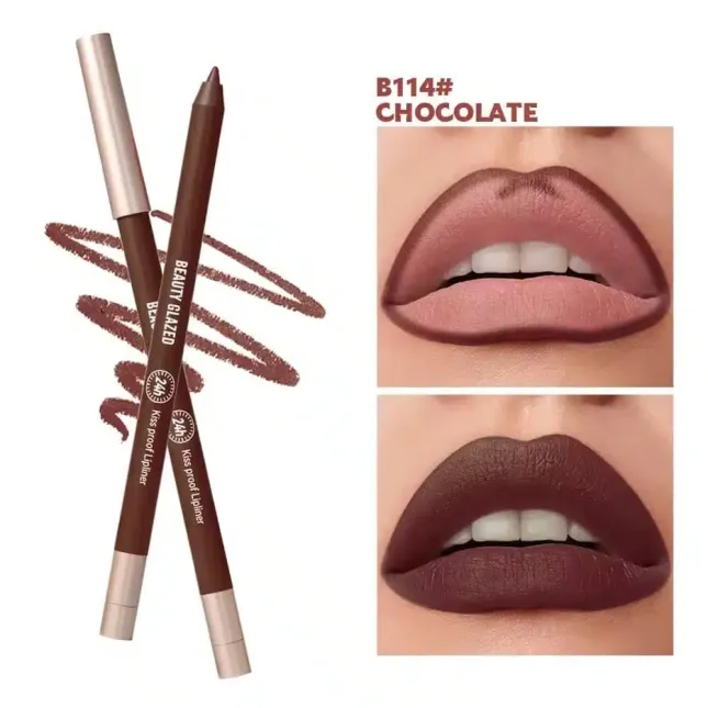 Beauty Glazed Waterproof &amp; Long Lasting Lipliner Pencil – B114 Chocolate